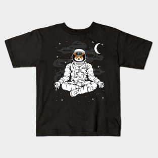 Astronaut Yoga Floki Inu Coin To The Moon Floki Army Crypto Token Cryptocurrency Blockchain Wallet Birthday Gift For Men Women Kids Kids T-Shirt